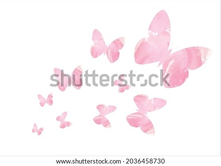 pink butterfly vector art design hand drawn