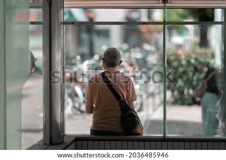 alone oldman solitude sad japan Royalty-Free Stock Photo #2036485946