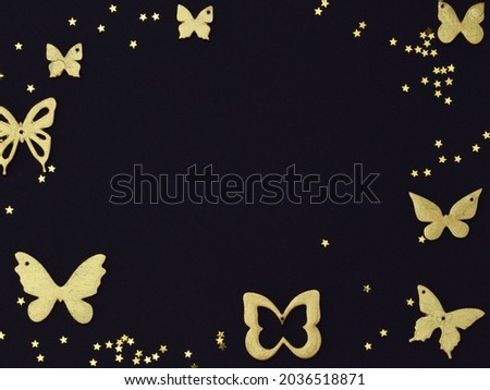 Variety of Butterflies Image in flatlay style. butterfly background