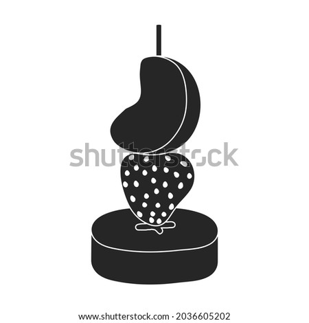 Canape and food black vector icon.Black vector illustration food and appetizer. Isolated illustration of canape and appetizer icon on white background.