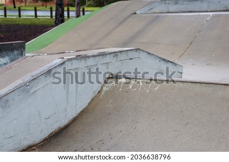 close up of suburban skate park