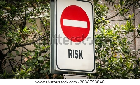 Street Sign the Direction Way to Security versus Risk