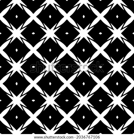 Flower geometric pattern. Seamless vector background. White and black ornament. Ornament for fabric, wallpaper, packaging. 
Decorative print

