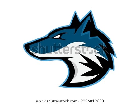 wild wolf mascot logo vector