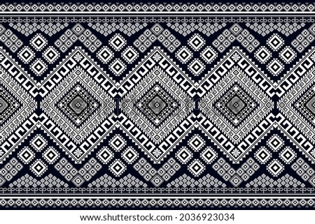 Seamless geometric ethnic asian oriental and tradition pattern design for texture and background. Silk and fabric pattern decoration for carpet, clothing, wrapping and wallpaper
