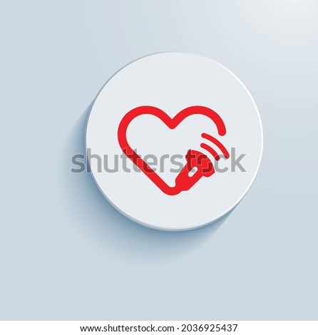 basic cardiac ultrasound icon vector design Royalty-Free Stock Photo #2036925437