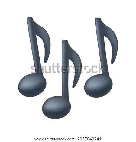Musical Notes Emoji Icon Illustration Sign. Music Singing Vector Symbol Emoticon Design Vector Clip Art.