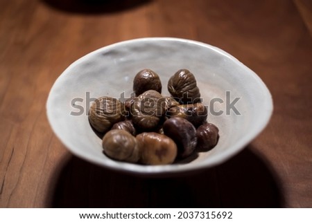 Chinese refreshment boiled spiced chestnut
