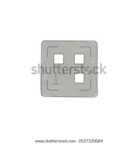 QR Barcode icon  in color icon, isolated on white background 
