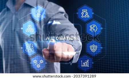Automation Software concept as an innovation.  Business, Technology, Internet and network concept