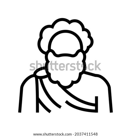 human ancient greece line icon vector. human ancient greece sign. isolated contour symbol black illustration