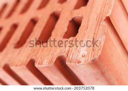 Brown brick texture, close up