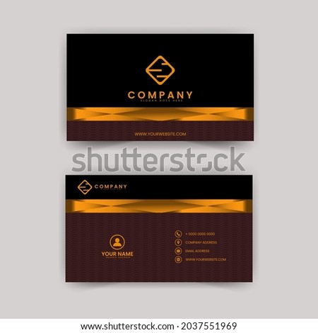 Business Card Template, Black, red and gold modern business card design color scheme . Perfect to use for your business.