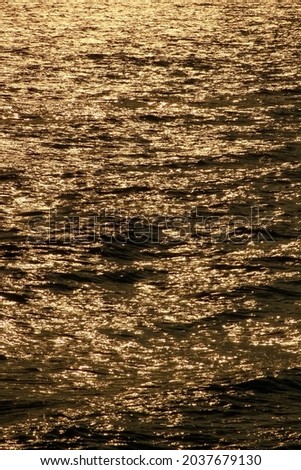 Yellow Sunset Sea Waves Ripples