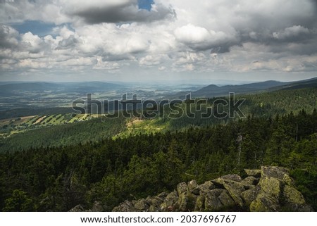 Mountain view from the top of czech republic
