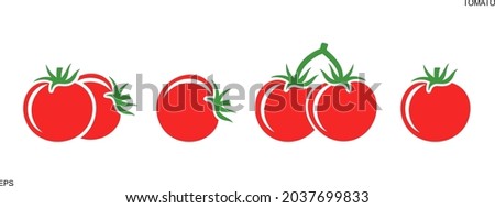 Tomato logo. Isolated tomato on white background Royalty-Free Stock Photo #2037699833