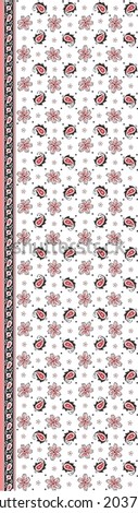 New stylish paisley and flower pattern with border
