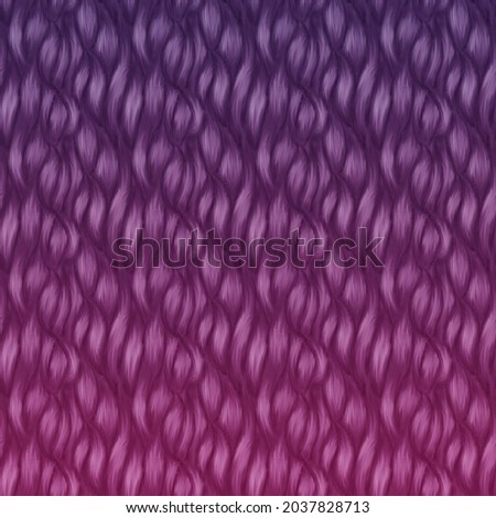 Purple hair texture, seamless background. Abstract hand-drawn pattern waves background. Hair background.