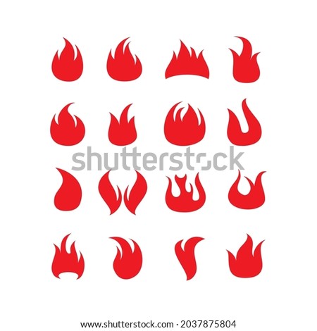 Fire flame vector illustration design template

