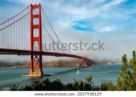 The Golden Gate Bridge  is a suspension bridge at the entrance to San Francisco Bay over the Golden Gate in California