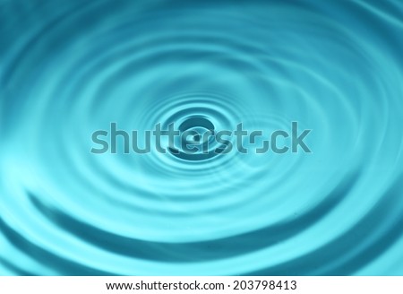 Close-up macro of a wave from water drop droplet