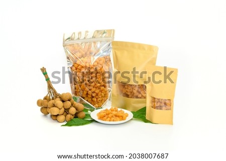 dried longan isolated on white background