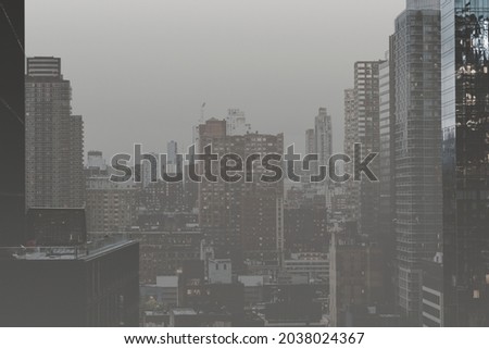 Air polluted city monotone landscape photography