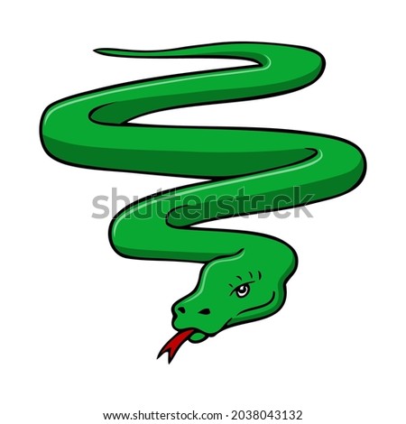 snake vector illustration,isolated on white background,top view