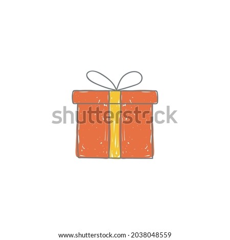 present box, Gift package icon in color icon, isolated on white background 
