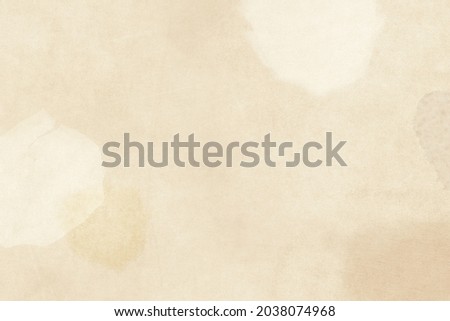 Retro round cute Chigiri-e style Japanese paper background beige