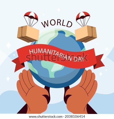 World humanitarian day illustration Vector illustration.