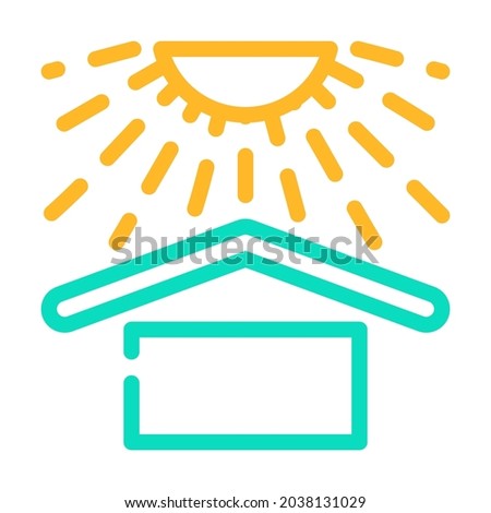 heat protect color icon vector. heat protect sign. isolated symbol illustration