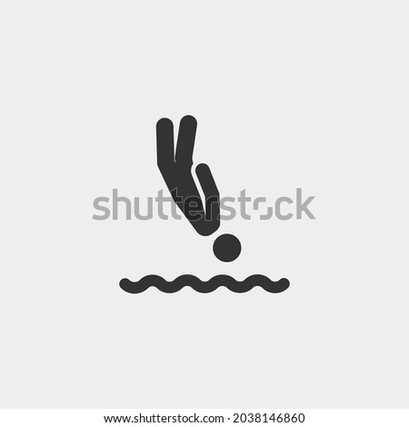 Water sports vector icon illustration sign