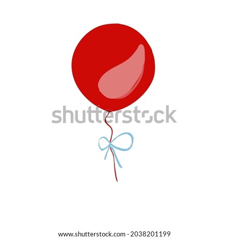 Vector illustration red balloons isolated on white background