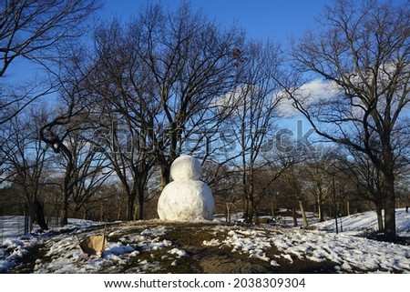 Snowman in Central Park New York