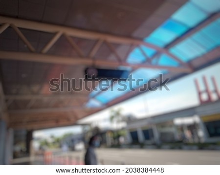 Defocused abstract background of airport terminal atmosphere.
