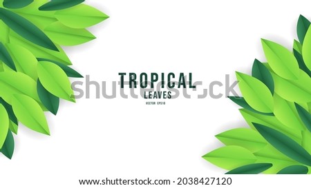 Plants and green leaves isolated on white background with copy space , Flat Modern design , illustration Vector EPS 10