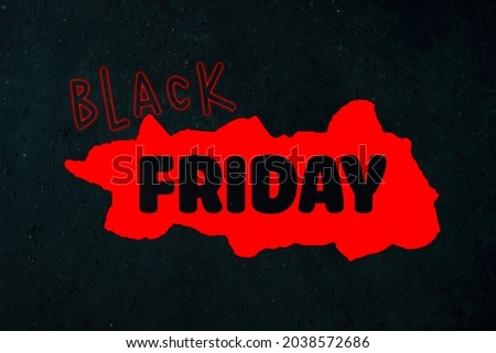 Black friday sale concept. Close up of black friday text above blackboard for banner