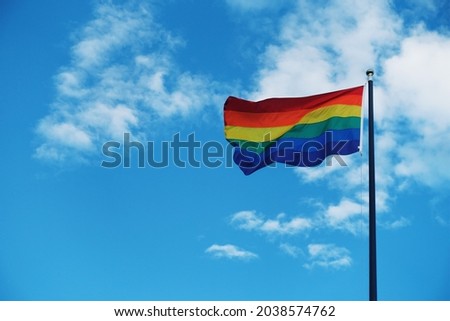 the flag flying on the space