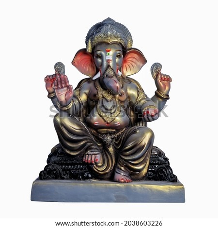 Ganesha Idol on white background