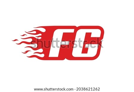 Letter FG or F G fire logo vector illustration. Speed flame icon for your project, company or application.