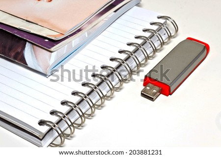 stationery on paper background