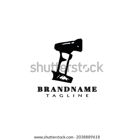 barcode scanners cartoon logo icon design template modern black vector creative