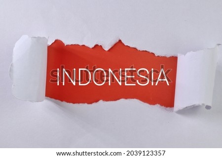 Indonesia text words typography, white background 