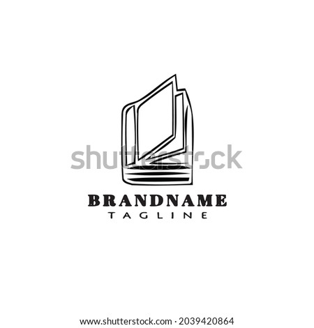 book logo design template icon black modern isolated illustration
