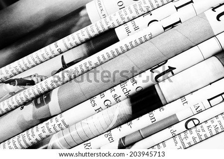 Folded newspapers background