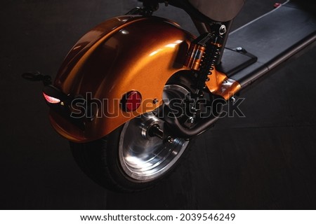 pictures of the scooter with close-up on several parts