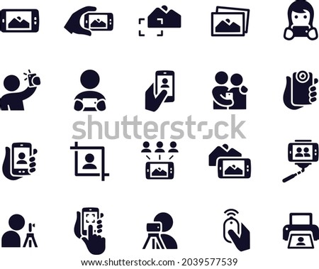 Mobile Photography Icons vector design 