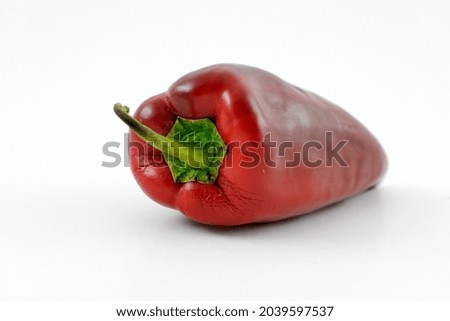 fresh red pepper on a white background