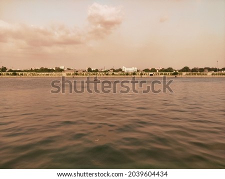 viewpoint of the subhash bridge in front of the Sabarmati river Royalty-Free Stock Photo #2039604434